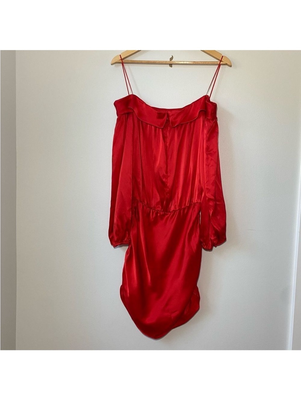 AMANDA UPRICHARD Silk Minikleid Avra Red Ruched Mini Dress